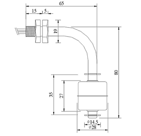 側(cè)裝浮球開關(guān),塑料浮球開關(guān),干簧管開關(guān),磁感應(yīng)開關(guān)
